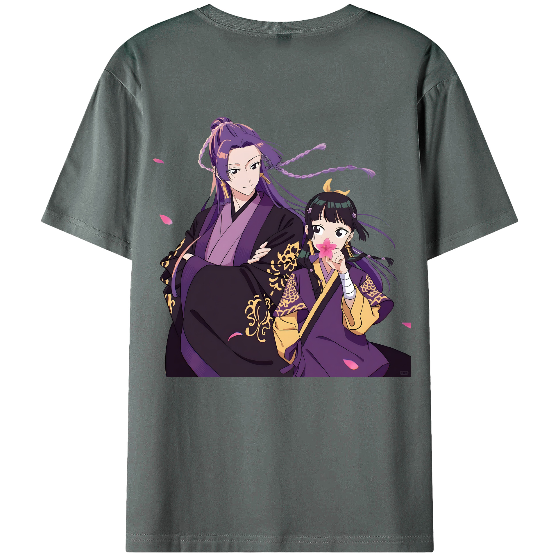 （画像用） 薬屋のひとりごと The Apothecary Diaries 綿100％ メンズ半袖Tシャツ（バックプリント） 通気性